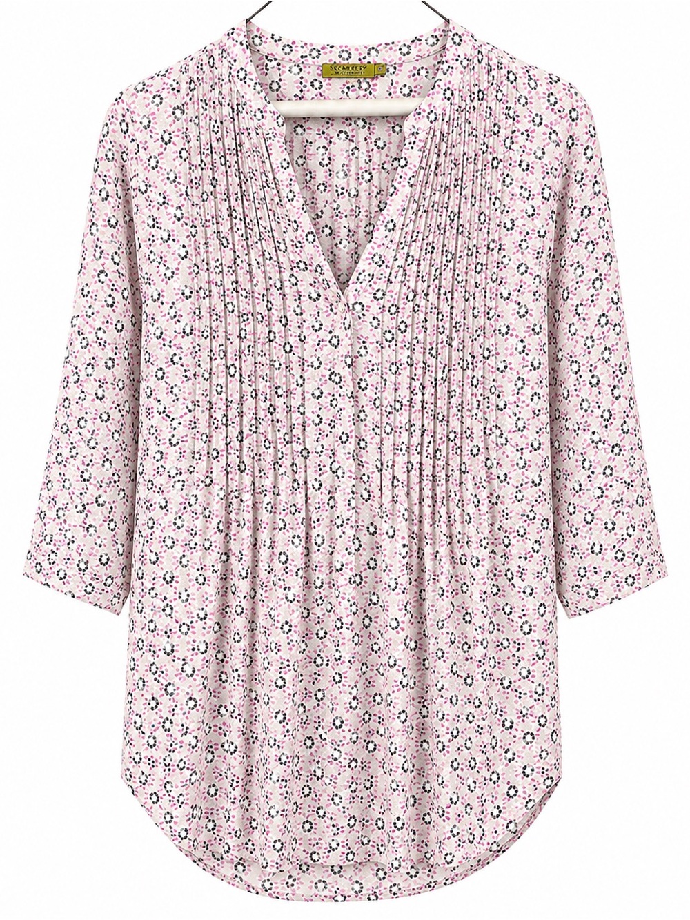 Rock Flower Paper - Lilac & Grey Cotton Oversized Top / Beach Cover-Up, Size S